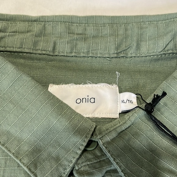 Onia All Terrain Cotton Stretch Ripstop Overshirt in Sea Moss Green Size XL - Picture 5 of 9